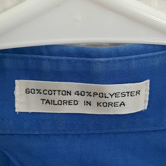 Pierre Cardin 18 36/37 Blue Dress Shirt Men’s Long Sleeve Tailored in Korea - Picture 3 of 6